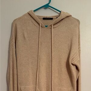Cyrus beige sweater hoodie with kangaroo pocket
